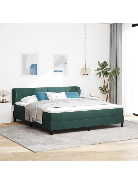 Kontinentaalvoodi koos madratsiga tumehall 80x200 cm samet peaga