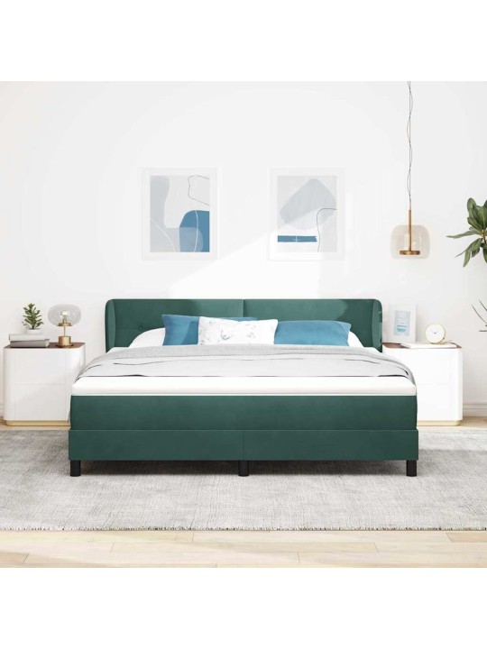 Kontinentaalvoodi koos madratsiga tumehall 80x200 cm samet peaga