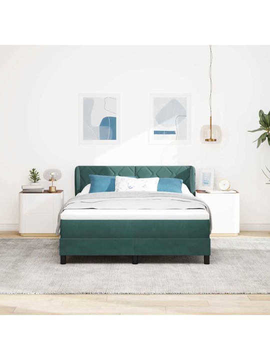 Kontinentaalvoodi koos madratsiga tumehall 80x200 cm samet peaga