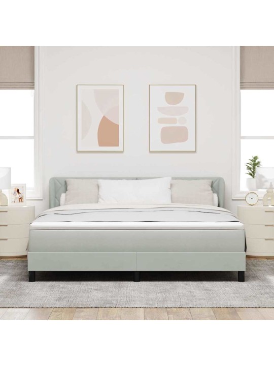 Kontinentaalvoodi koos madratsiga tumehall 80x200 cm samet peaga