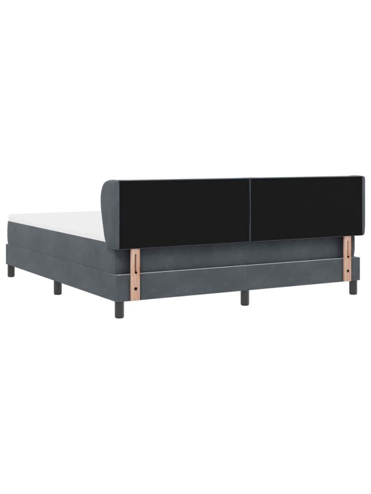Kontinentaalvoodi koos madratsiga tumehall 80x200 cm samet peaga