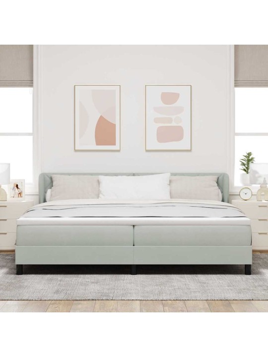 Kontinentaalvoodi koos madratsiga tumehall 80x200 cm samet peaga