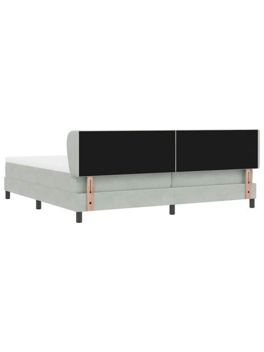 Kontinentaalvoodi koos madratsiga tumehall 80x200 cm samet peaga