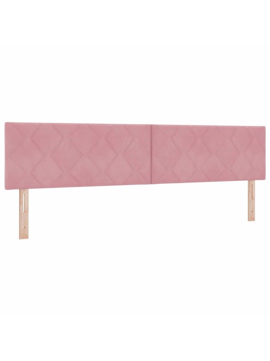 Kontinentaalvoodi koos madratsiga tumehall 80x200 cm samet roosa