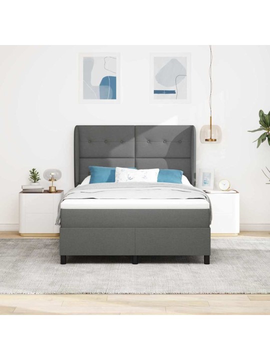 Kontinentaalvoodi madratsiga tumehall 160 x 200 cm kangas