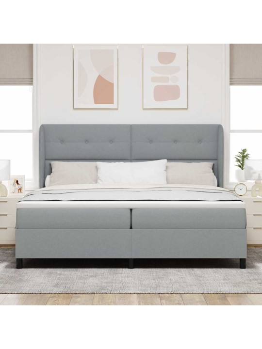 Kontinentaalvoodi madratsiga helehall 200 x 200 cm kangas