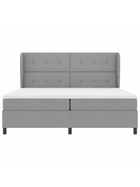 Kontinentaalvoodi madratsiga helehall 200 x 200 cm kangas