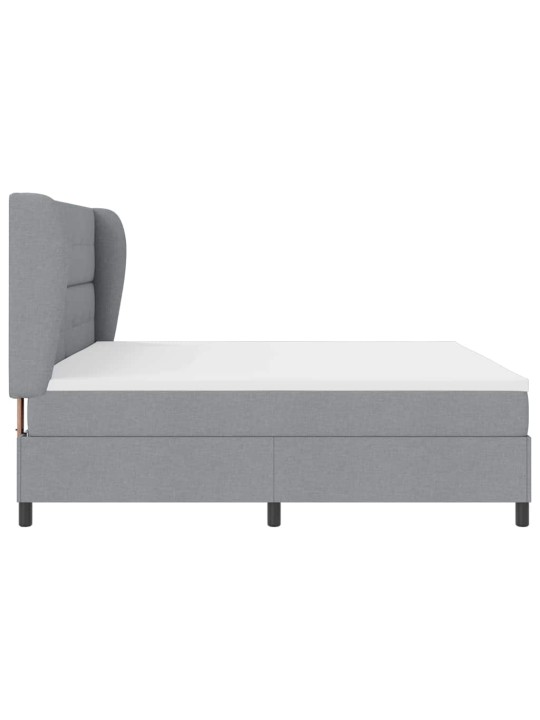 Kontinentaalvoodi madratsiga helehall 200 x 200 cm kangas