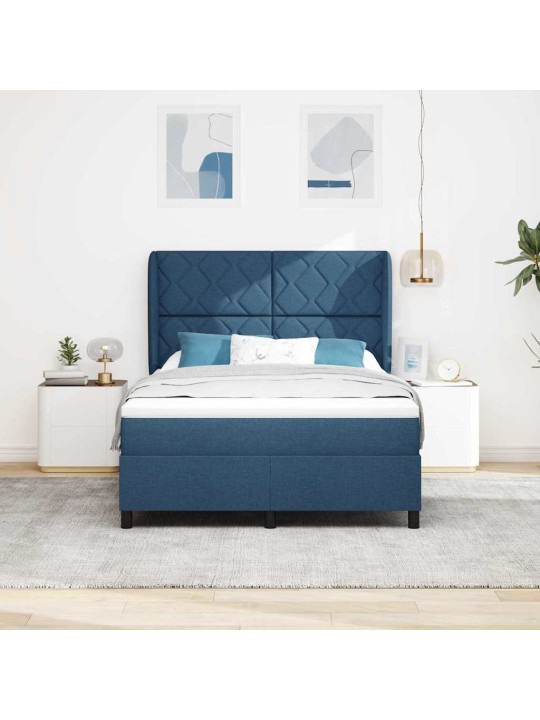 Kontinentaalvoodi madratsi ja peatsiga sinine 140 x 190 cm kangas