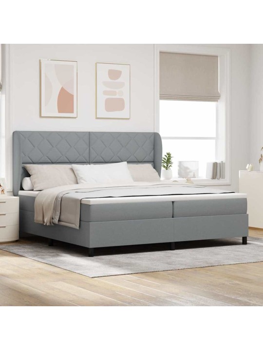 Kontinentaalvoodi madratsiga helehall 200 x 200 cm kangas
