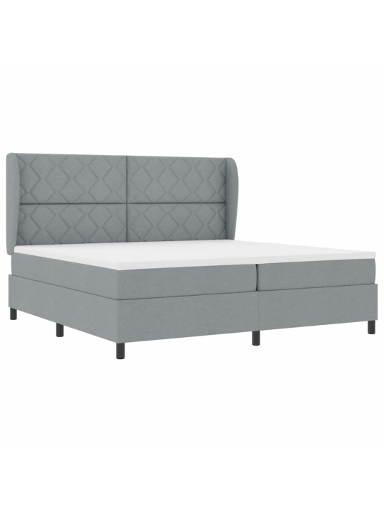 Kontinentaalvoodi madratsiga helehall 200 x 200 cm kangas