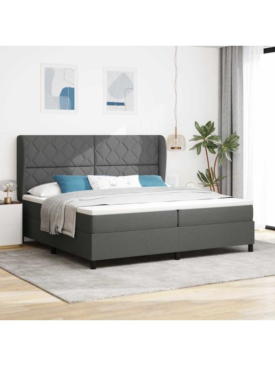 Kontinentaalvoodi madratsiga tumehall 200 x 200 cm kangas