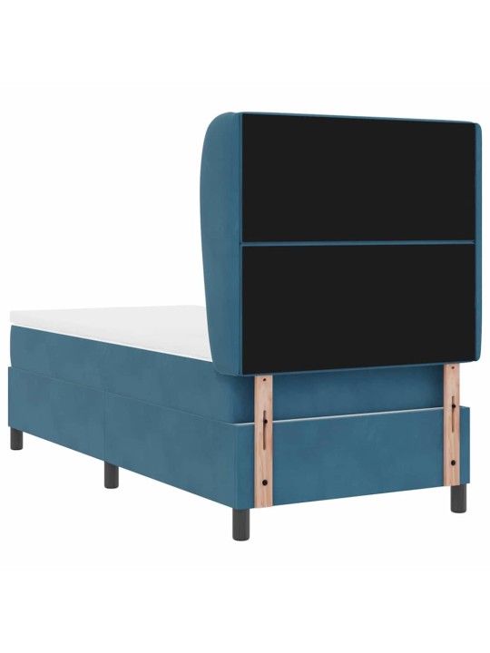 Kontinentaalvoodi madratsiga tumesinine 90 x 200 cm samet