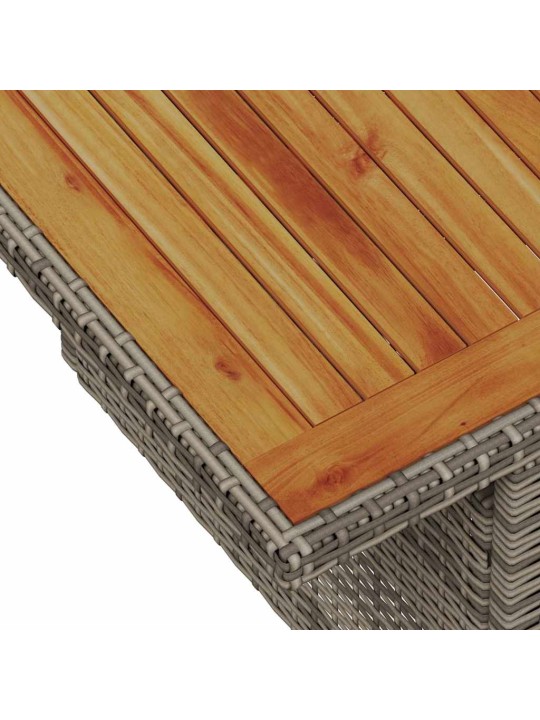 Aia söögilaudade komplekt 11 tk hall ja pruun 100 x 55 x 73 cm