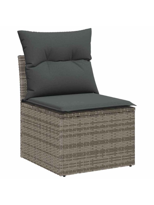 Aia söögilaudade komplekt 11 tk hall ja pruun 100 x 55 x 73 cm
