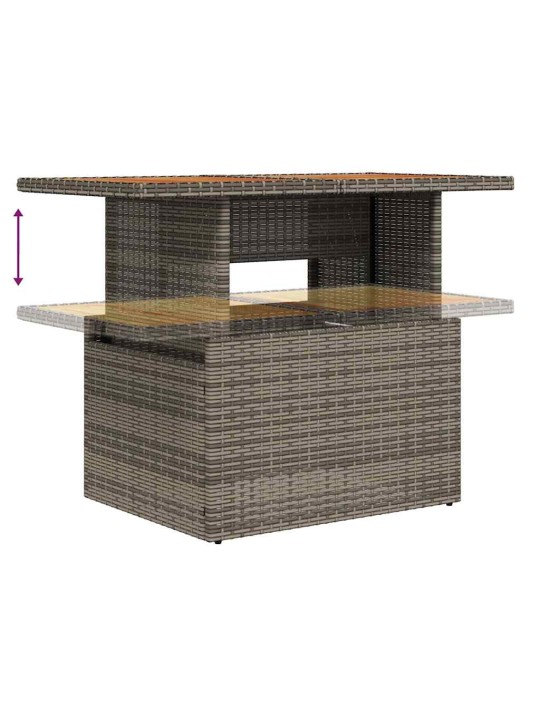 Aia söögilaudade komplekt 11 tk hall ja pruun 100 x 55 x 73 cm