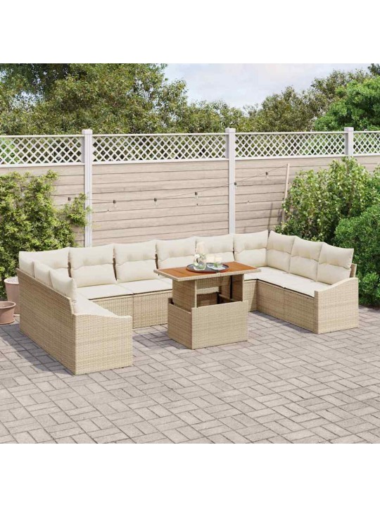 Aia söögilaudade komplekt 11 tk beez ja koor 100 x 55 x 73 cm