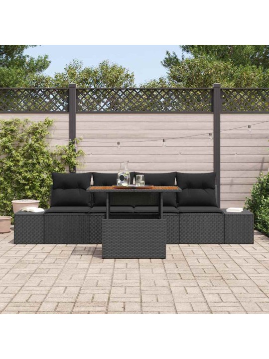 Aia söögilaudade komplekt must ja pruun 100 x 55 x 73 cm