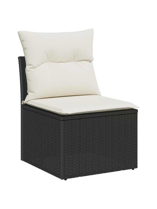 Aia söögilaudade komplekt 10 tk must ja kreem 100 x 55 x 73 cm
