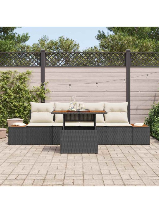 Aia söögilaudade komplekt 5 tk must ja beež 100 x 55 x 73 cm