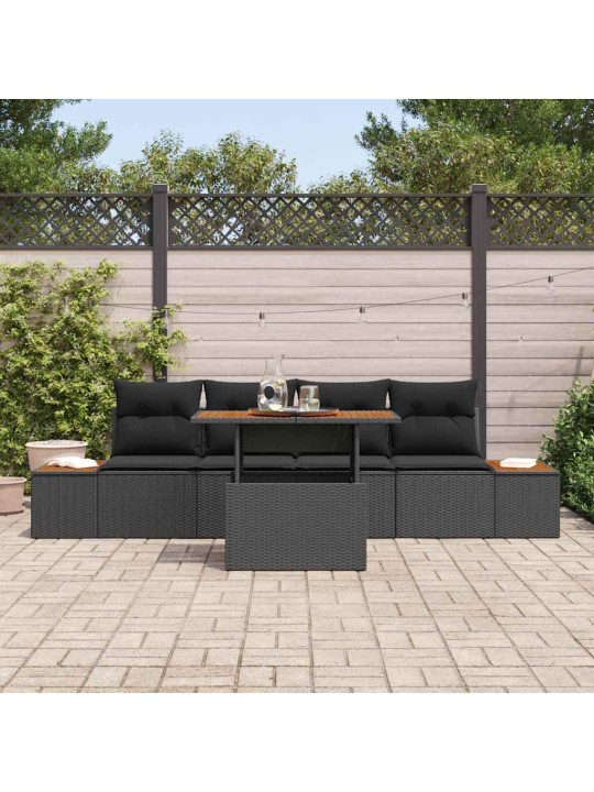 Aia söögilaudade komplekt 5 tk must ja pruun 100 x 55 x 73 cm