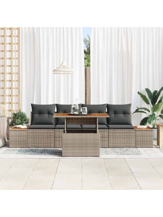 Aia söögilaudade komplekt 5 tk hall ja pruun 100 x 55 x 73 cm