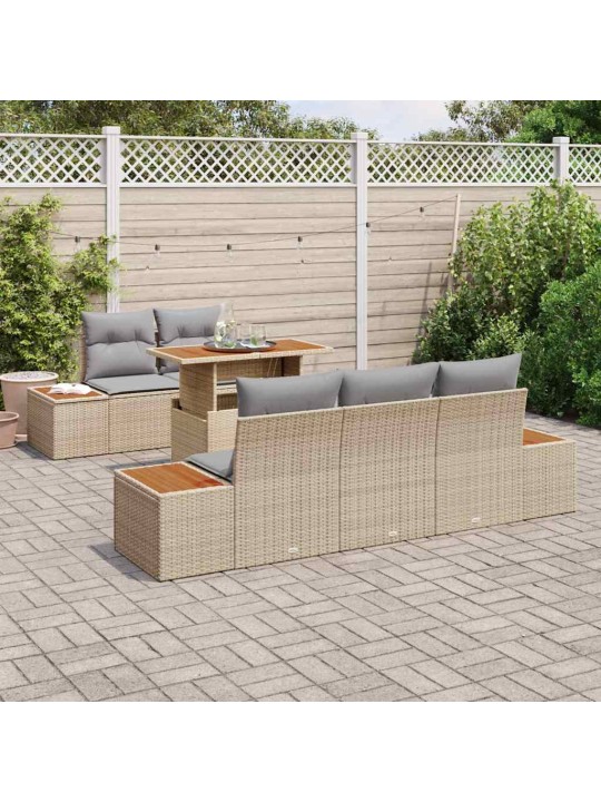 Aia söögilaudade komplekt 6 tk beež ja hall 100 x 55 x 73 cm