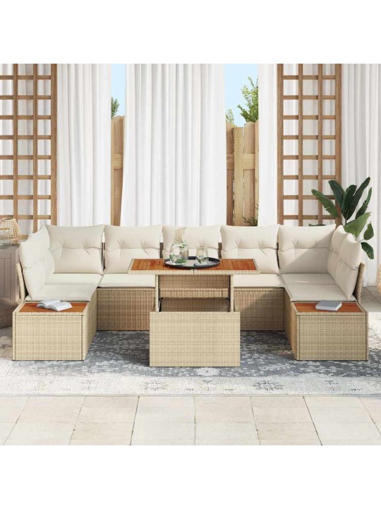 Aia söögilaudade komplekt 8 tk beez ja koor 100 x 55 x 73 cm