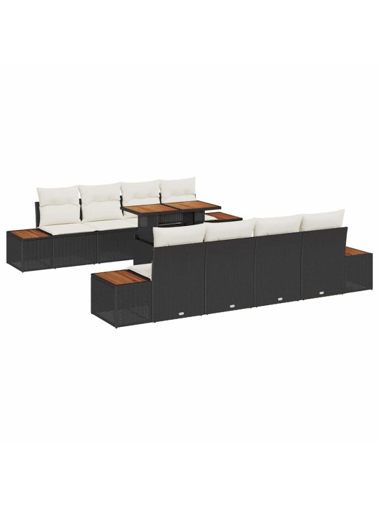 Aia söögilaudade komplekt 9 tk must ja beež 100 x 55 x 73 cm