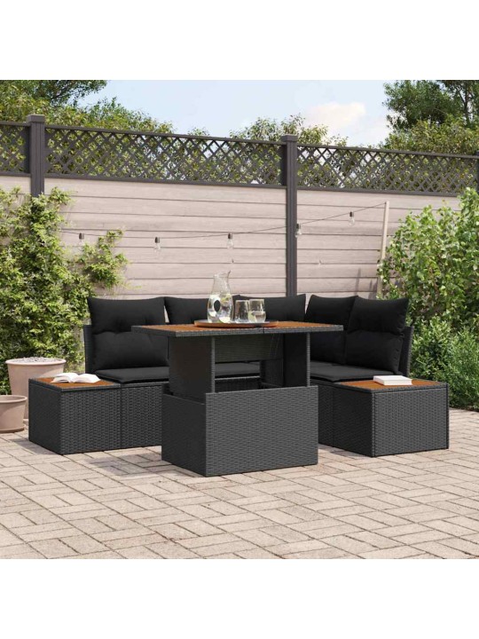 Aia söögilaudade komplekt 5 tk must ja pruun 100 x 55 x 73 cm