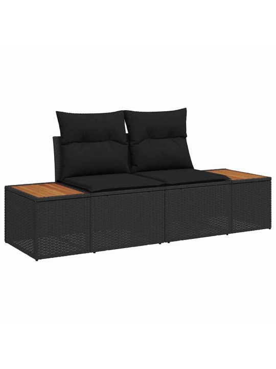 Aia söögilaudade komplekt 5 tk must ja pruun 100 x 55 x 73 cm