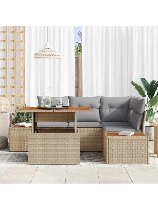 Aia söögilaudade komplekt 5 tk beež ja hall 100 x 55 x 73 cm