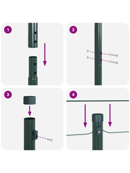Aiapost 26 tk roheline 3.2 x 3.2 x 170 cm teras