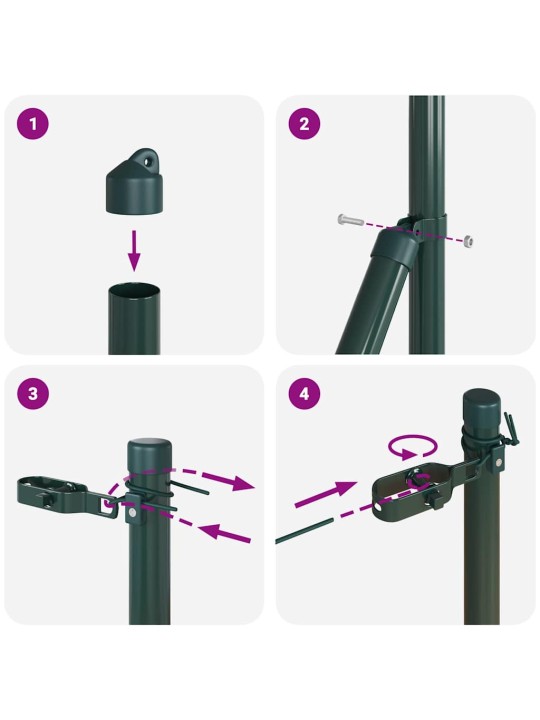 Aiapost 26 tk roheline 3.2 x 3.2 x 170 cm teras
