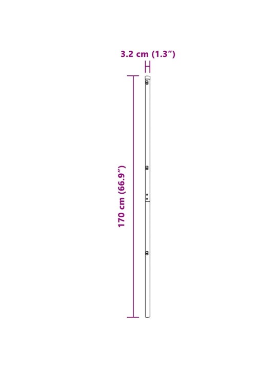 Aiapost 26 tk roheline 3.2 x 3.2 x 170 cm teras