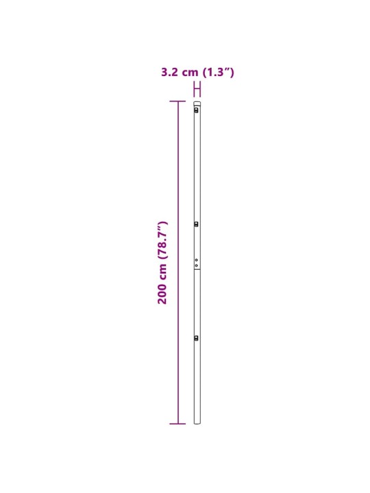 Aiapost 52 tk roheline 3.2 x 3.2 x 200 cm teras