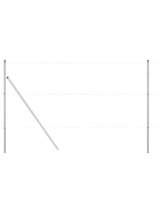 Aiapost 52 tk hõbedane 3.2 x 3.2 x 150 cm teras