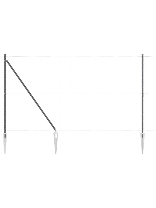 Aiapost 26 tk hõbedane 3.2 x 3.2 x 180 cm teras