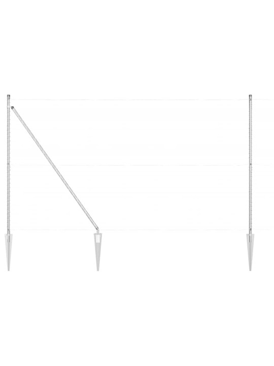 Aiapost 26 tk hõbedane 3.2 x 3.2 x 170 cm teras