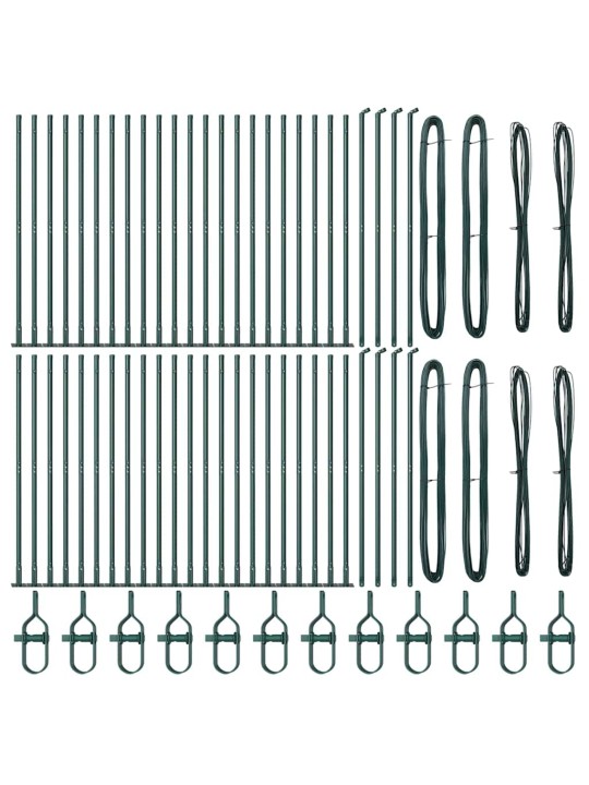 Aiapost 52 tk hõbedane 3.2 x 3.2 x 140 cm teras