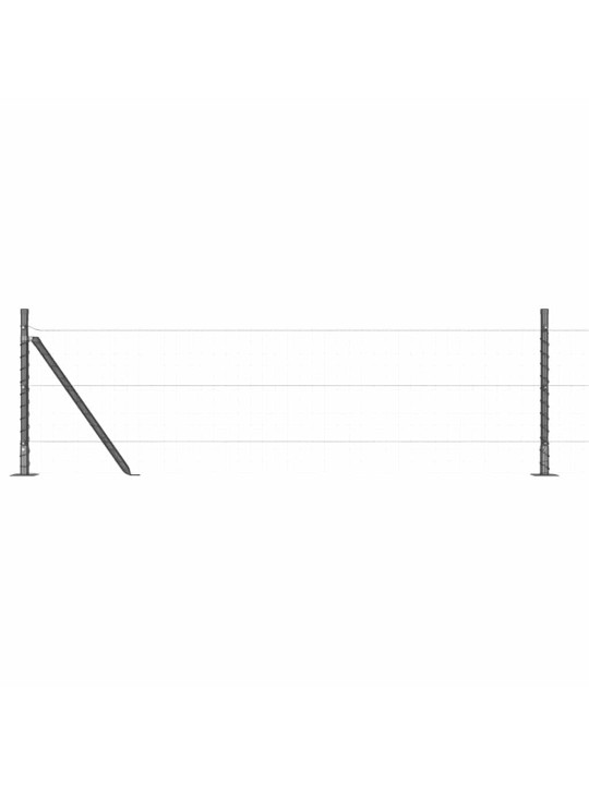 Aiapost 52 tk hõbedane 3.2 x 3.2 x 140 cm teras