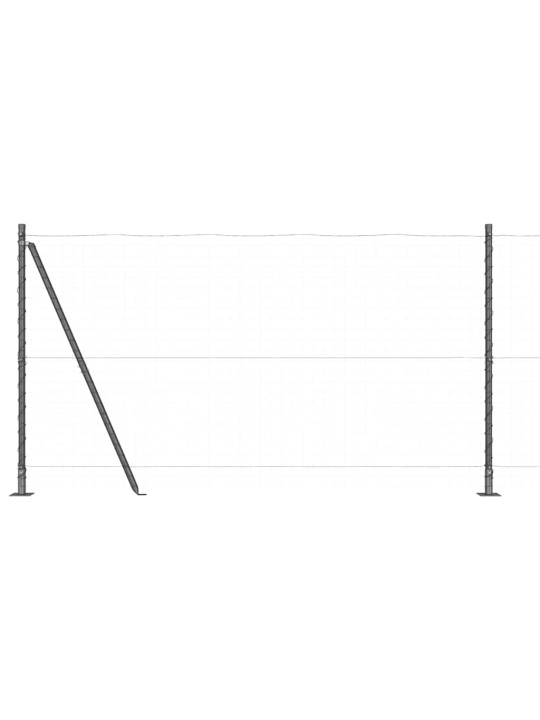 Aiapost 52 tk hõbedane 3.2 x 3.2 x 140 cm teras