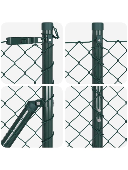 Ahela link aed postidega roheline 1 x 10 m teras