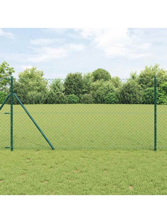 Ahela link aed postidega roheline 1.4 x 10 m teras