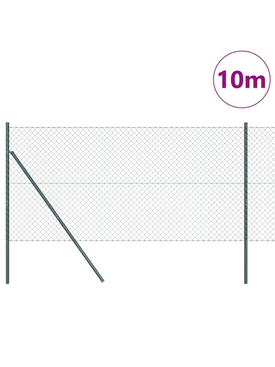 Ahela link aed postidega roheline 1.4 x 10 m teras