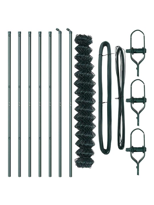 Ahela link aed postidega roheline 1.6 x 10 m teras