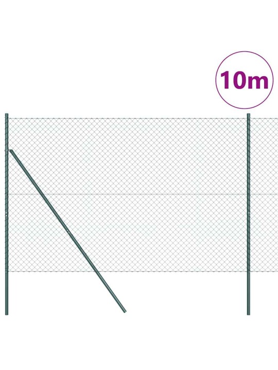 Ahela link aed postidega roheline 1.6 x 10 m teras