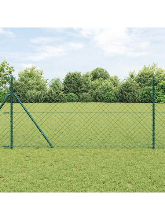 Ahela link aed postidega roheline 1.4 x 10 m teras