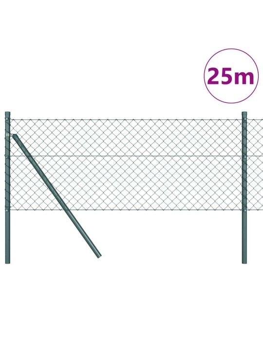 Ahela link aed postidega roheline 0.4 x 25 m teras