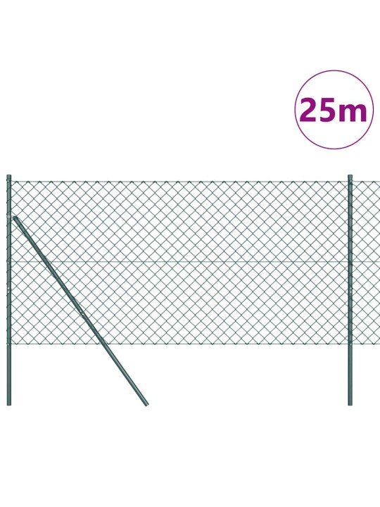 Ahela link aed postidega roheline 1.2 x 25 m teras